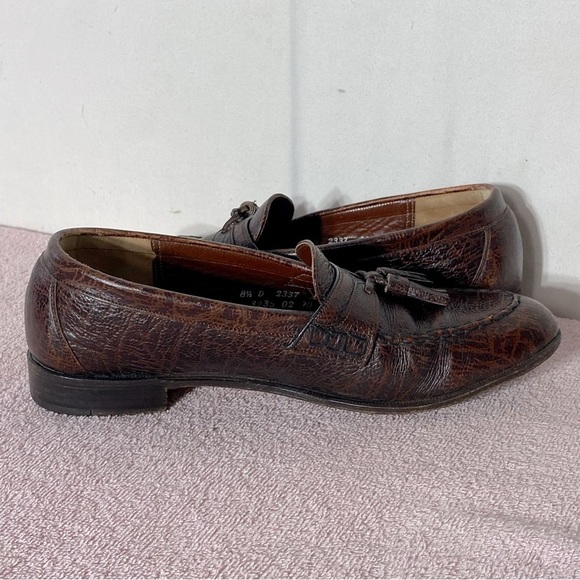 Vintage Dack Brown Antelope Leather Loafers Shoes 8.5 - Picture 5 of 13